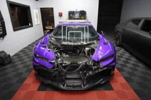 chiron pur sport wreck