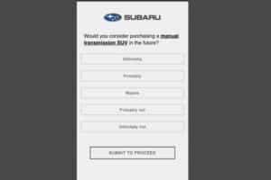 subaru survey