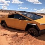 cybertruck stuck in sand (4)