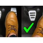 stepping on gas pedal