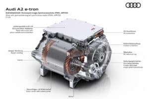 Audi A2 e-tron – Drive unit: permanent-magnet synchronous motor (PSM), APP350