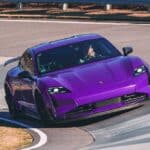 porsche taycan turbo gt turning